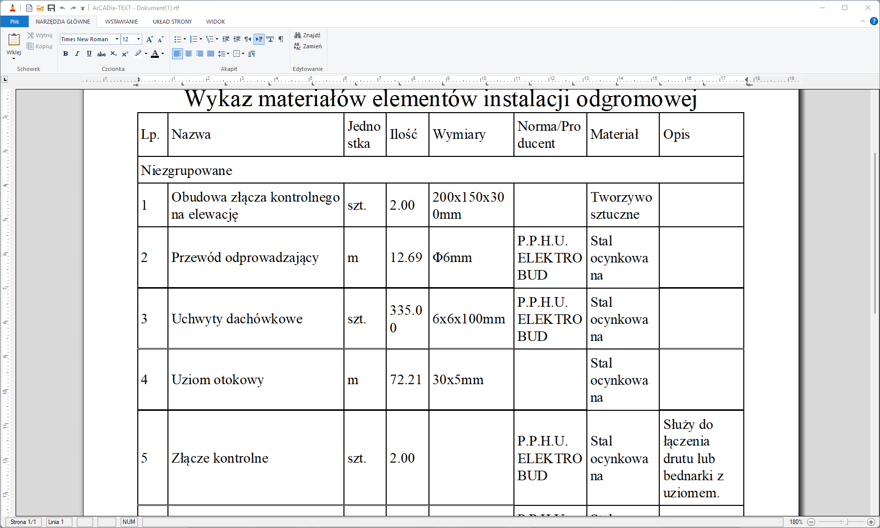 ArCADia-INSTALACJE ODGROMOWE - licencja roczna | INTERsoft program CAD