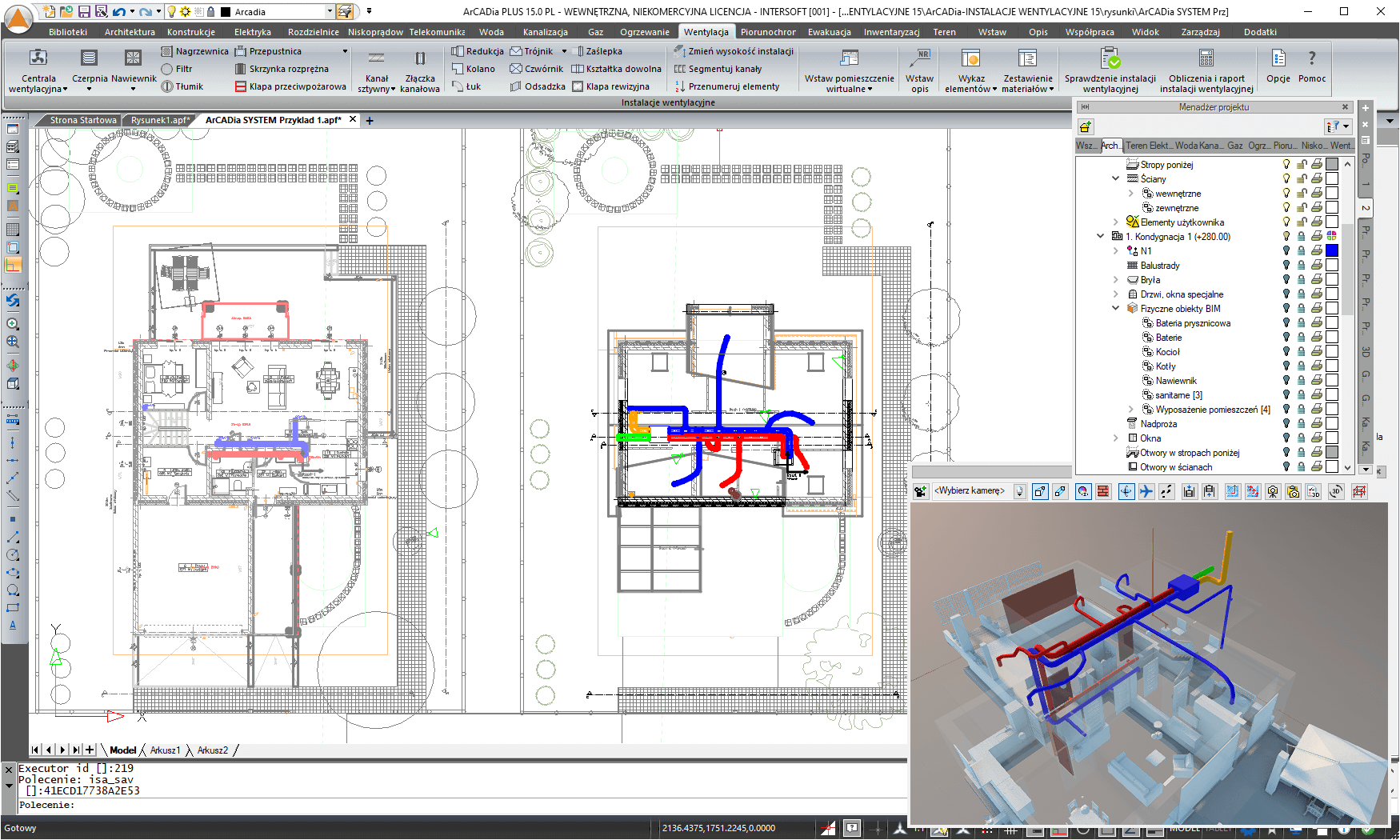 ArCADia-INSTALACJE WENTYLACYJNE 15 | INTERsoft program CAD