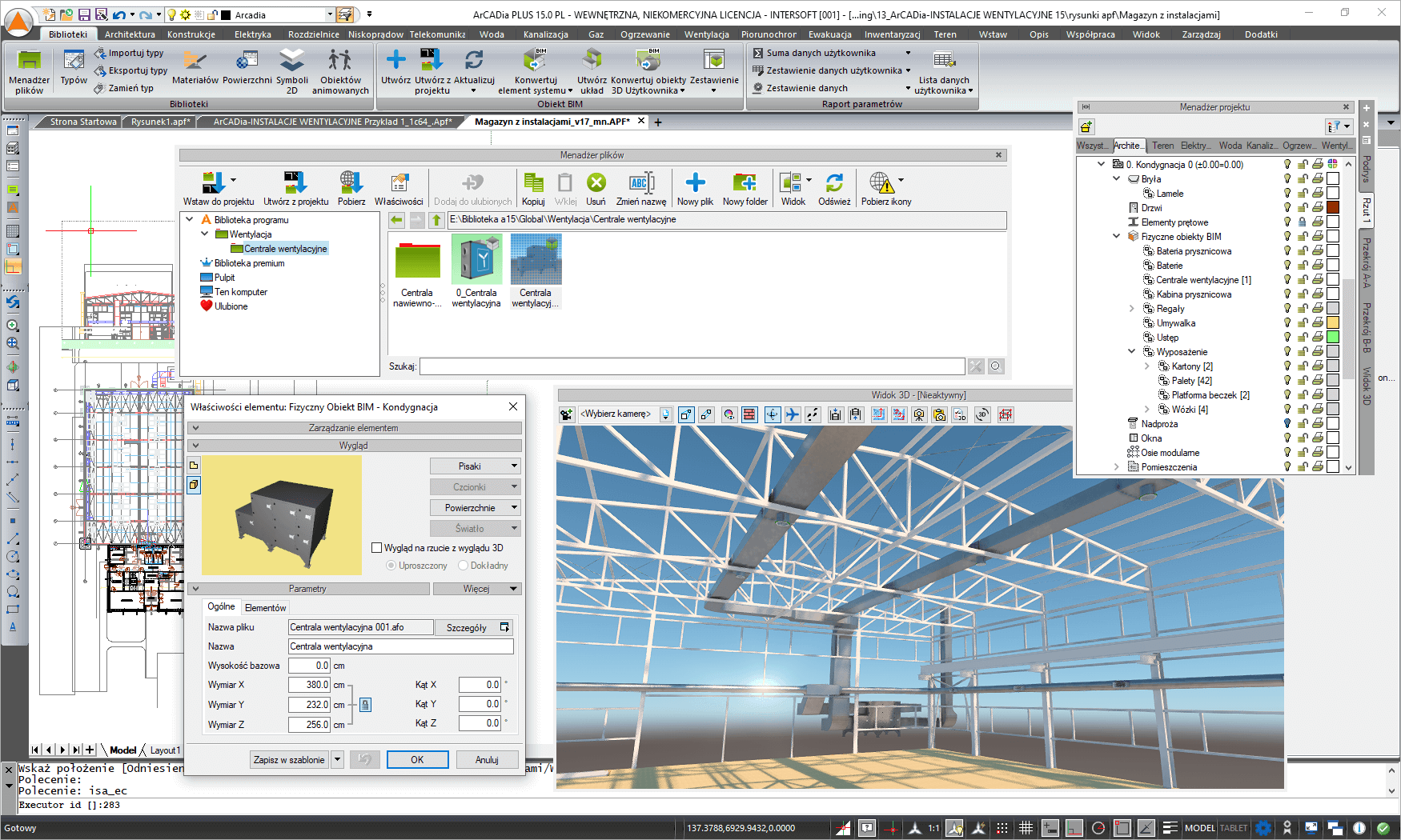 ArCADia-INSTALACJE WENTYLACYJNE 15 | INTERsoft program CAD