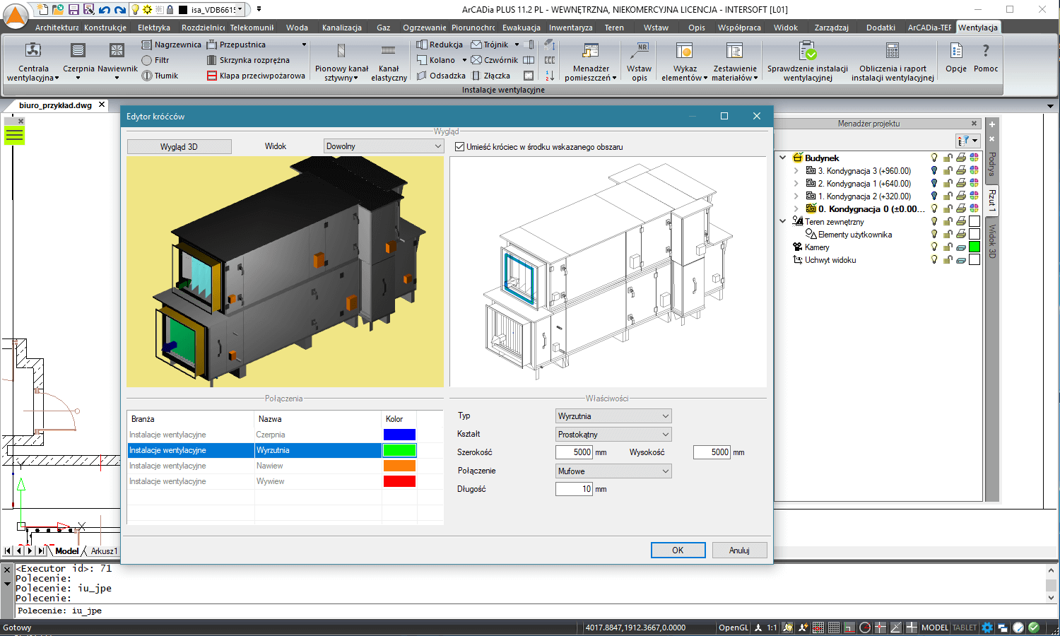 ArCADia-INSTALACJE WENTYLACYJNE | INTERsoft program CAD