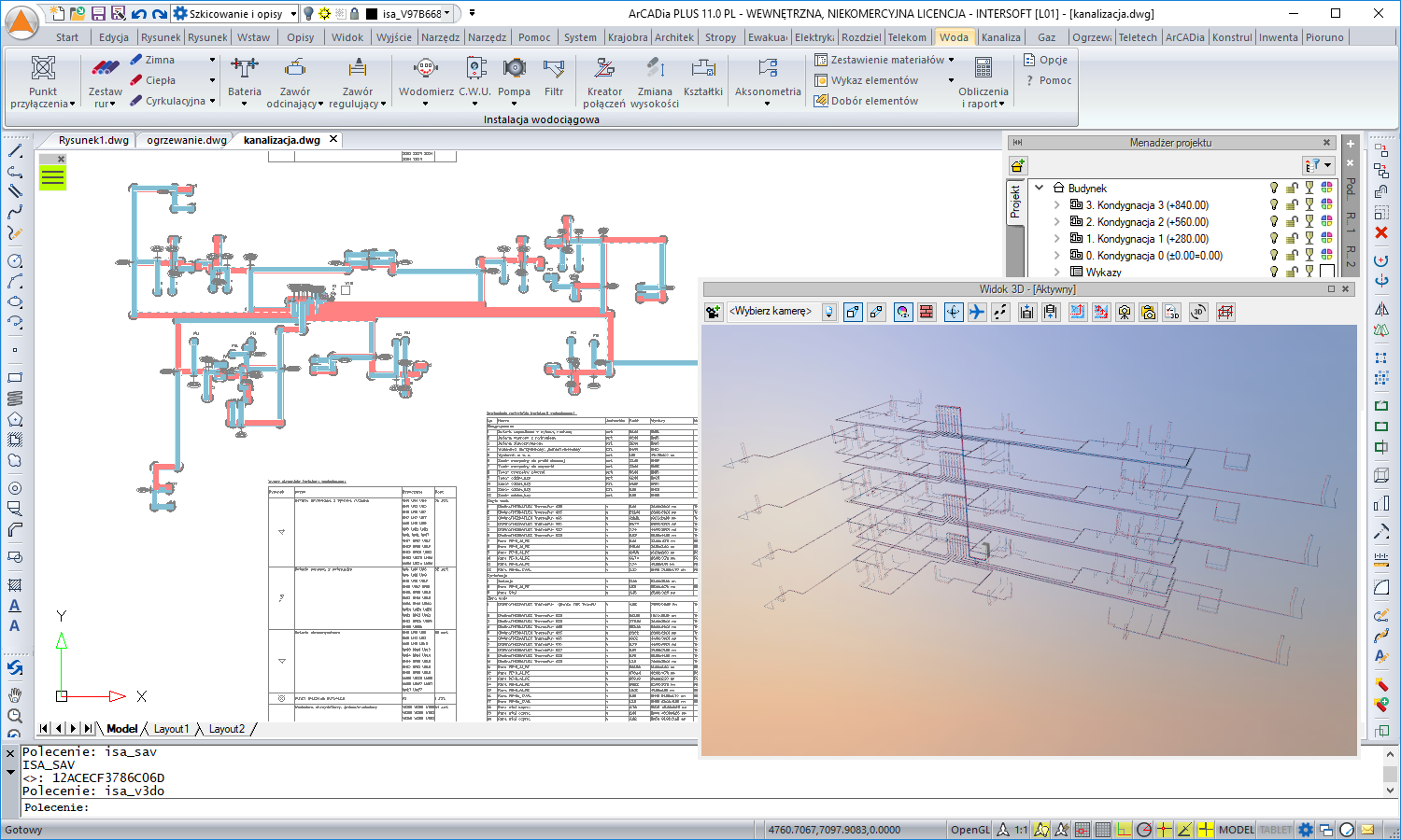 ArCADia-INSTALACJE WODOCIGOWE 2 - licencja roczna | INTERsoft program CAD