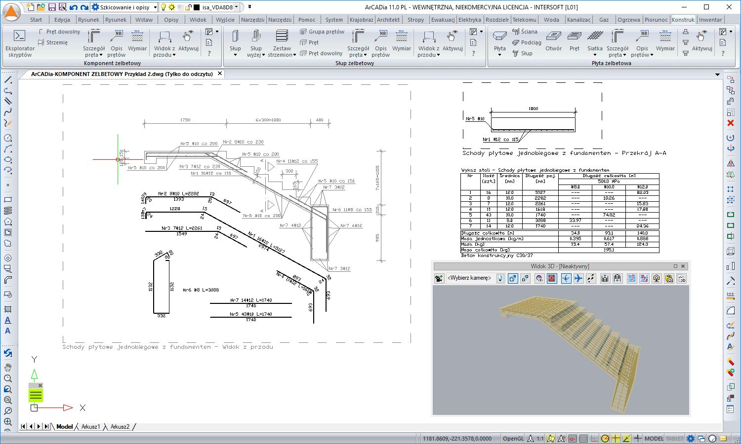 ArCADia-KOMPONENT ELBETOWY - licencja roczna | INTERsoft program CAD