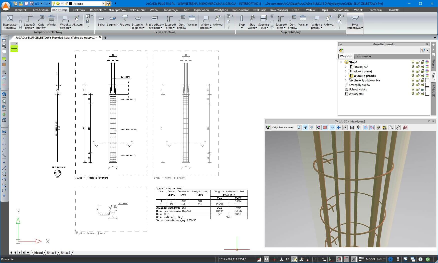 ArCADia-SUP ELBETOWY 15 | INTERsoft program CAD