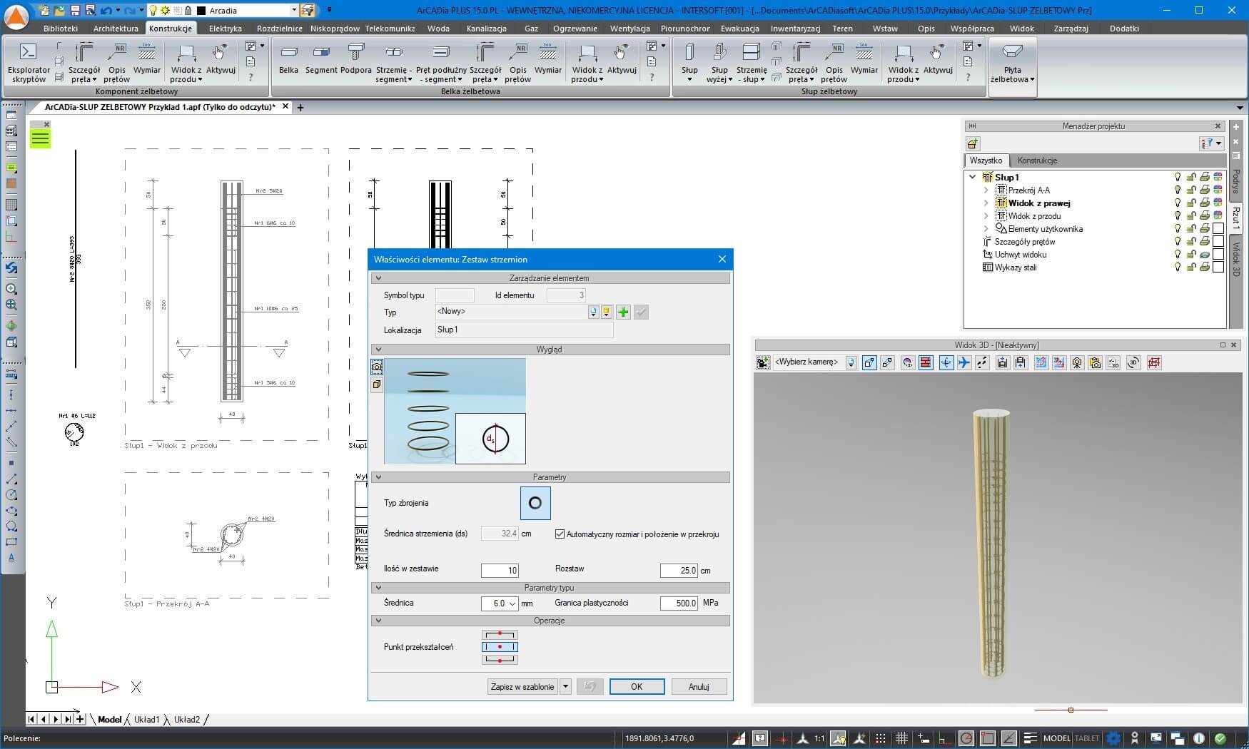 ArCADia-SUP ELBETOWY 15 | INTERsoft program CAD