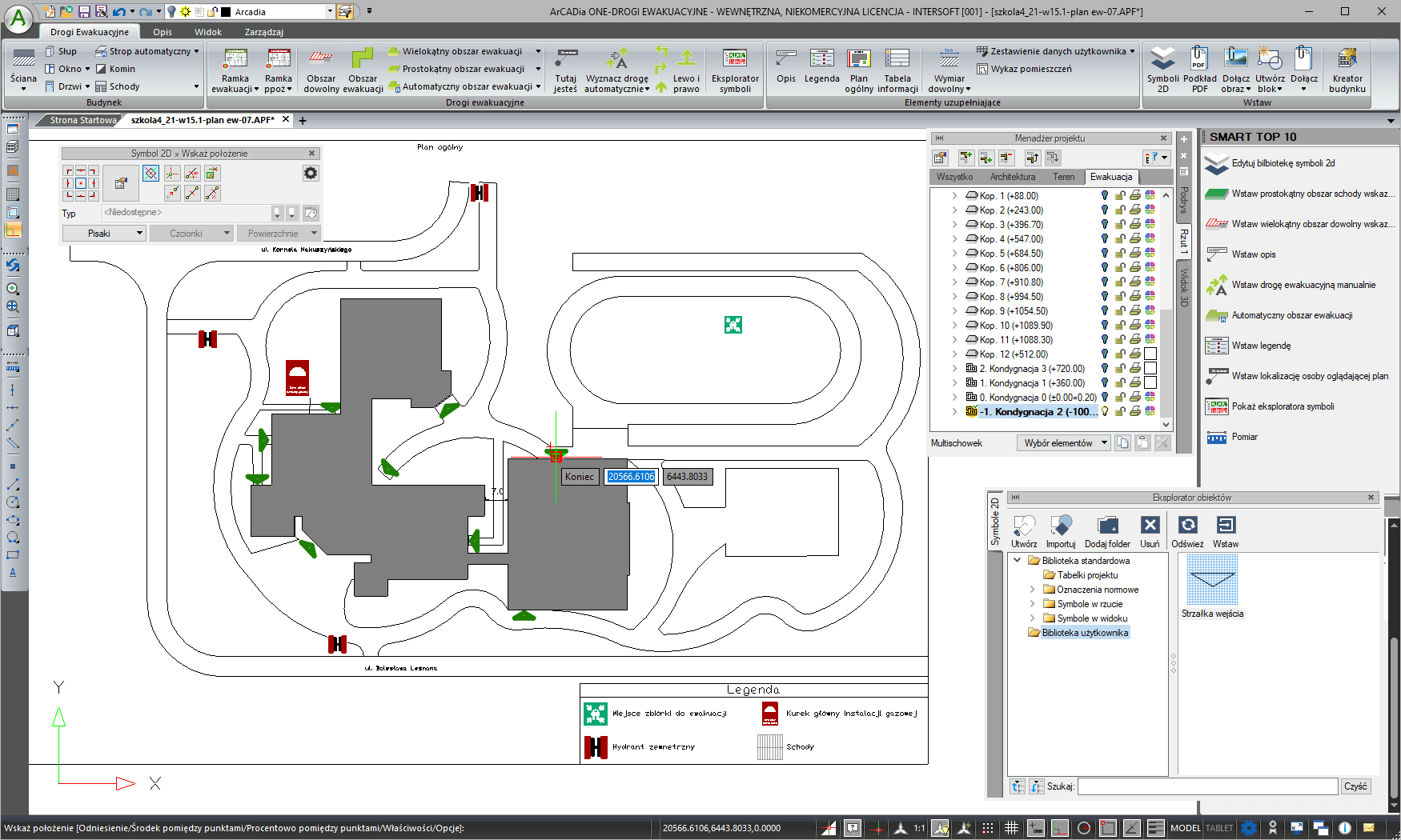 ArCADia ONE-DROGI EWAKUACYJNE | INTERsoft program CAD