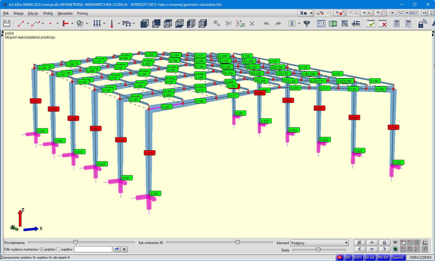 R3D3-EuroStal TAPERED - Profile zbiene | INTERsoft program CAD