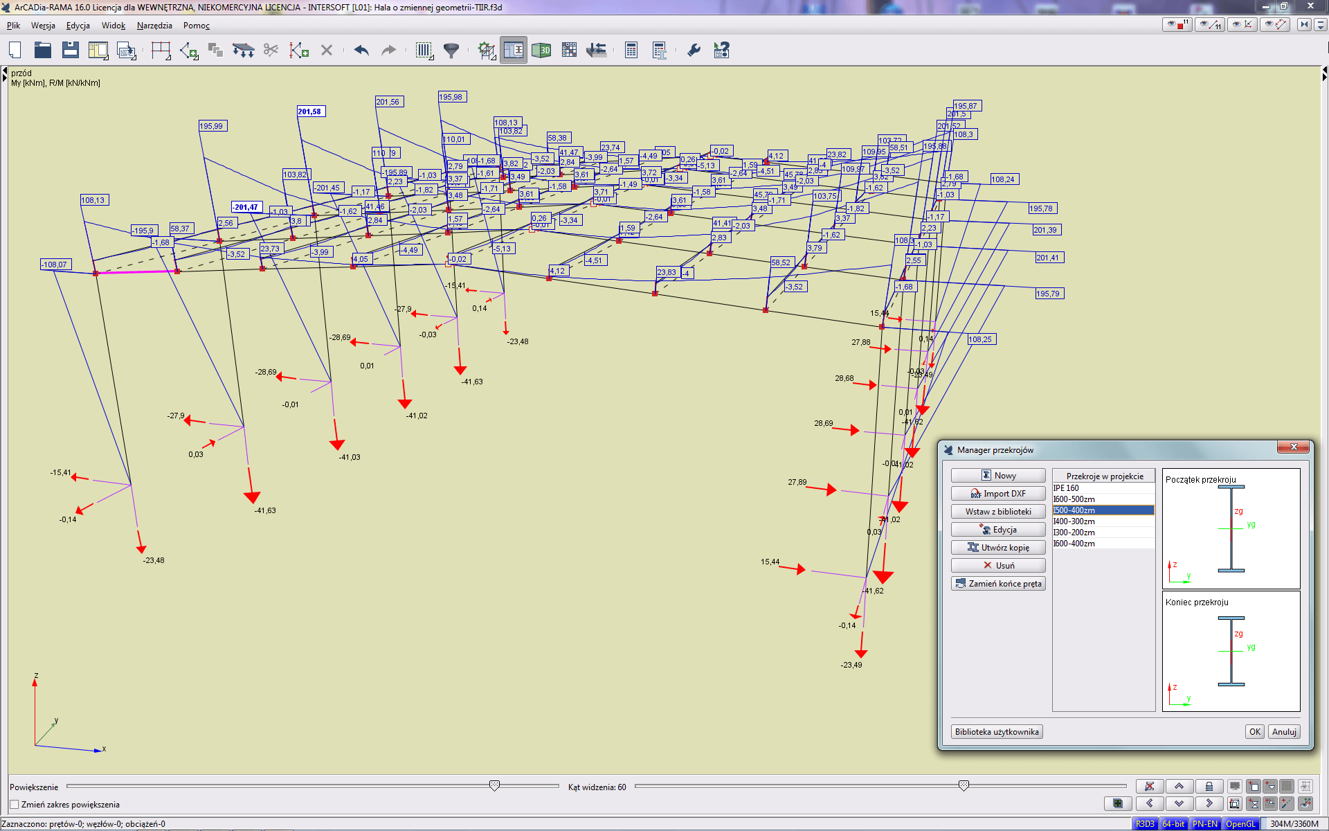 Aktualizacja R3D3-Rama 3D z wersji 19 do 20 | INTERsoft program CAD