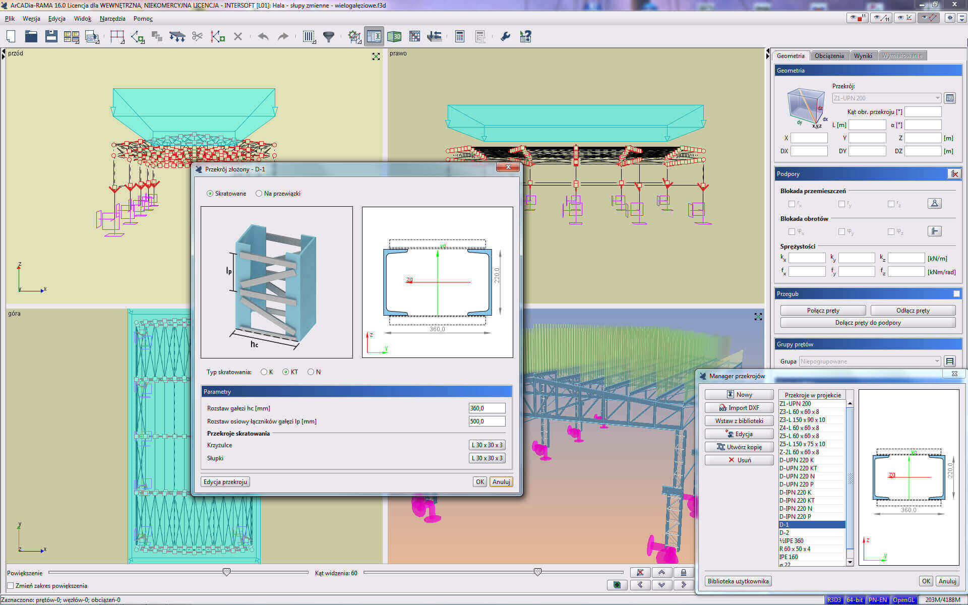 Pakiet R3D3-EuroStopa + R3D3-EuroStal BUILT-UP | INTERsoft program CAD