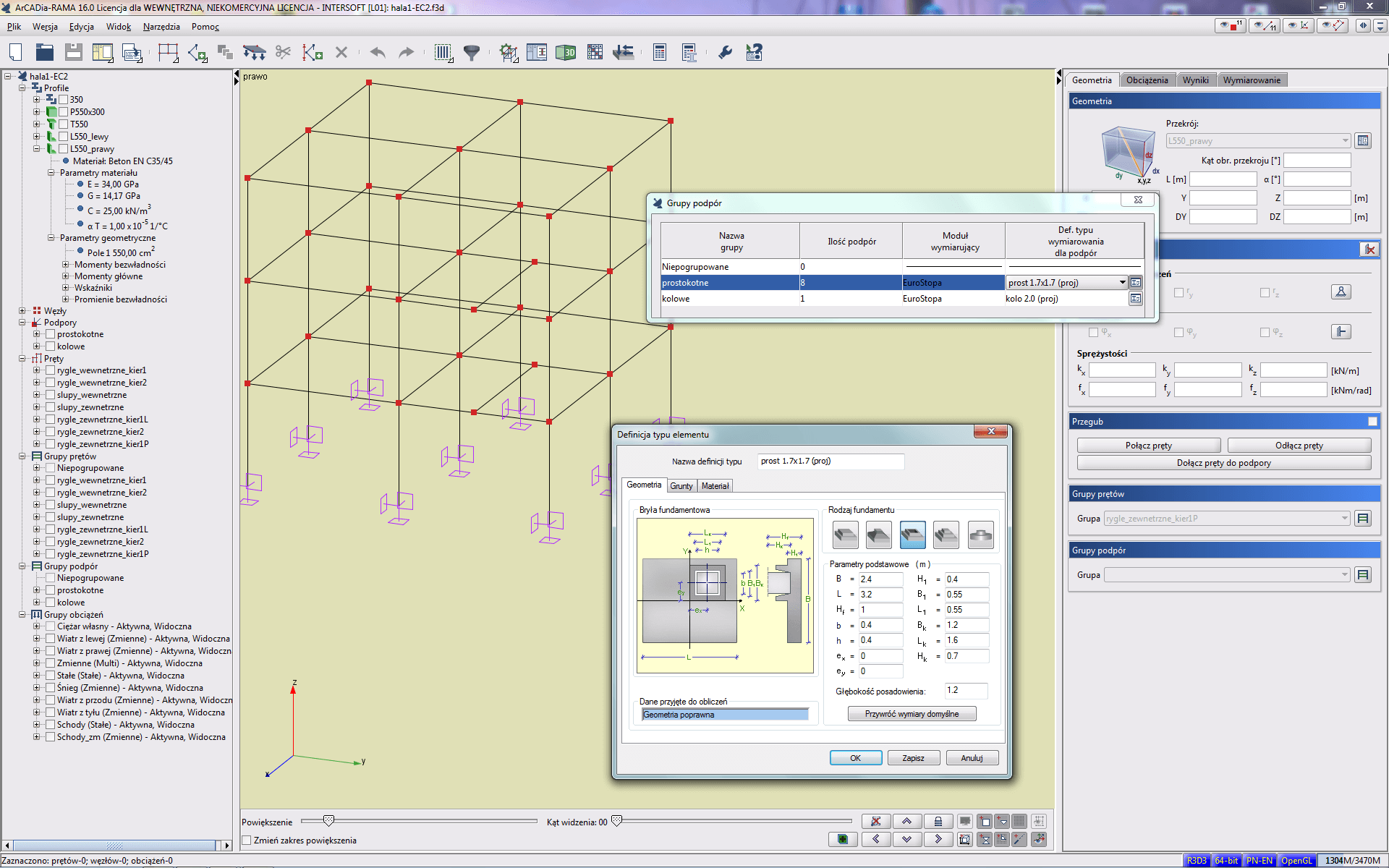 Pakiet ArCADia-RAMA: R3D3 + EuroDrewno + EuroStal + Euroelbet + EuroStopa | INTERsoft program CAD