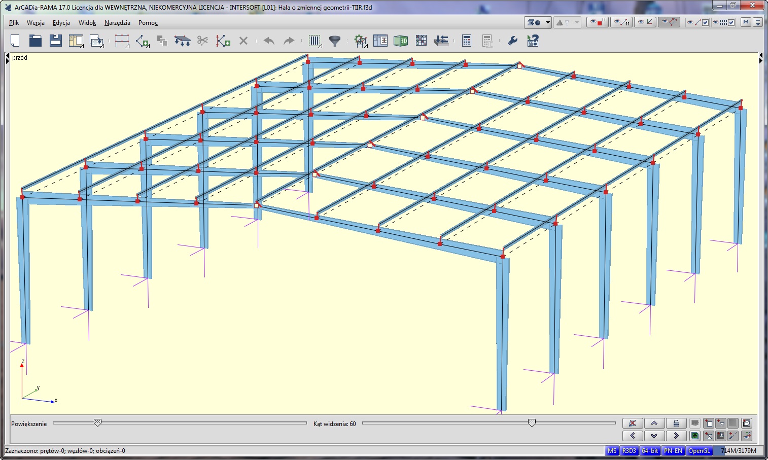 Aktualizacja R3D3-Rama 3D z wersji 19 do 20 | INTERsoft program CAD