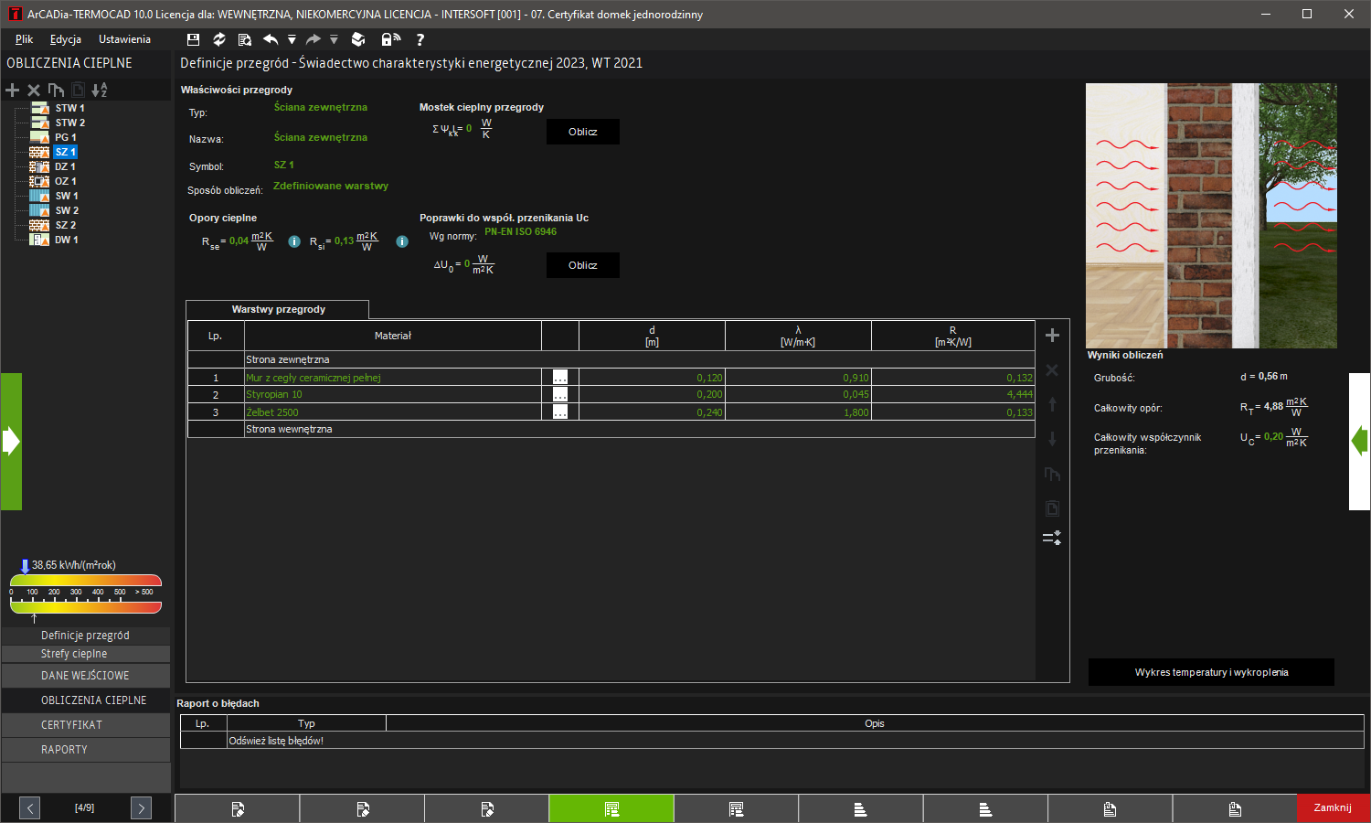 aktualizacja do licencji rocznej ArCADia-TERMOCAD CHE 10 z wersji CHE 8 | INTERsoft program CAD