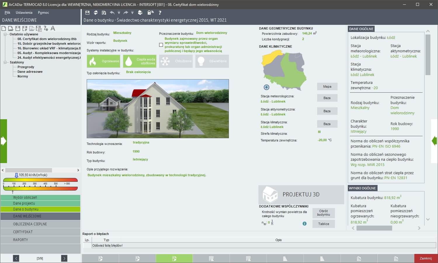 ArCADia-TERMOCAD CHE 8 | INTERsoft program CAD