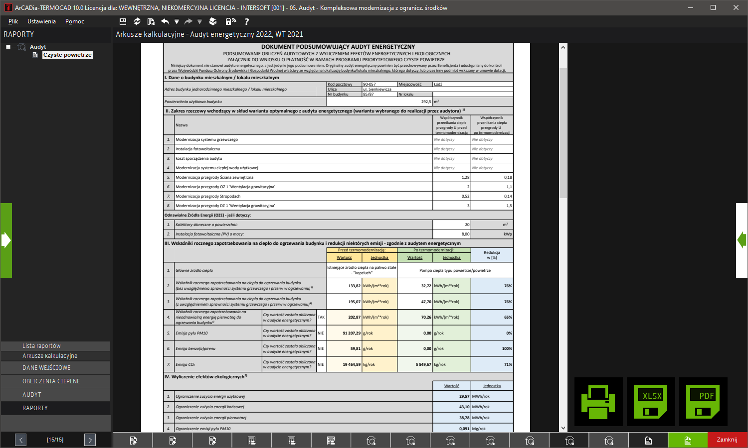 aktualizacja do ArCADia-TERMOCAD Audyt 10 z wersji Audyt 9 | INTERsoft program CAD