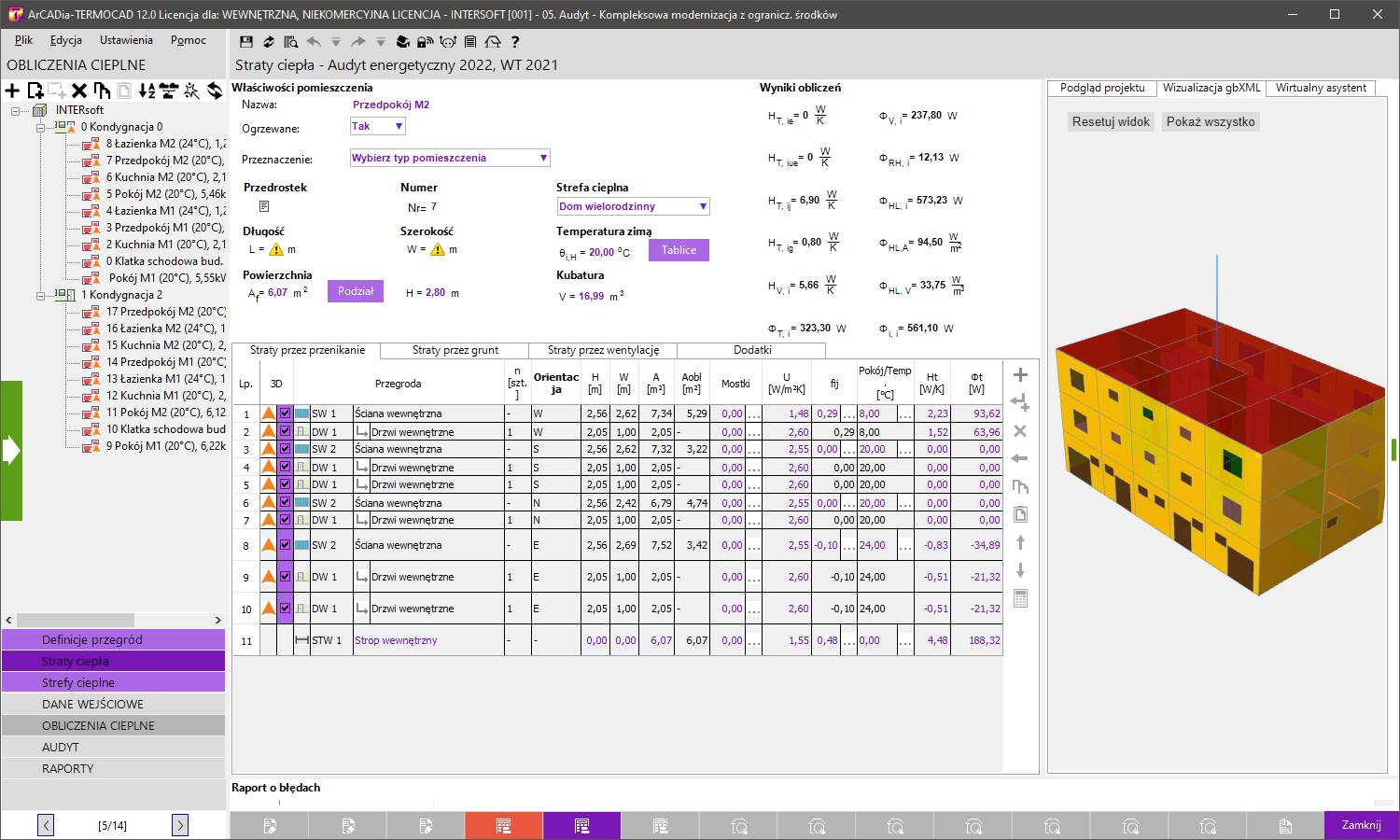 ArCADia-TERMOCAD Audyt 12 | INTERsoft program CAD
