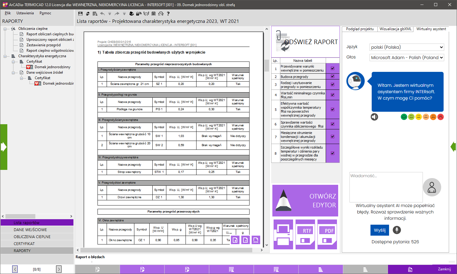 ArCADia-TERMOCAD PCHE 12 | INTERsoft program CAD