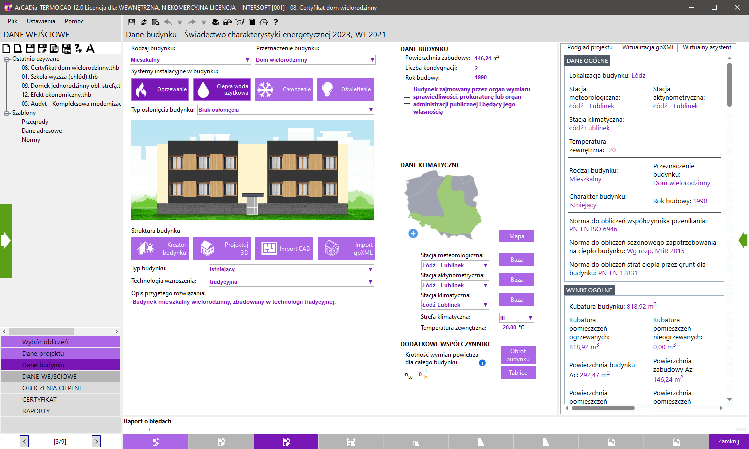 ArCADia-TERMOCAD �CHE 12 - licencja roczna | INTERsoft program CAD