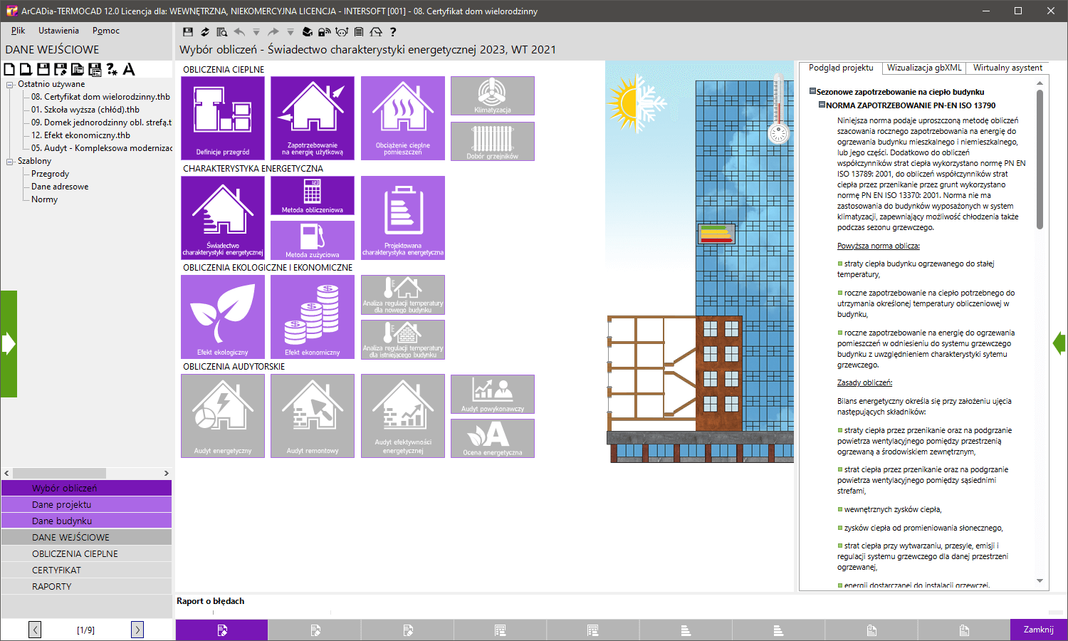 ArCADia-TERMOCAD �CHE 12 | INTERsoft program CAD