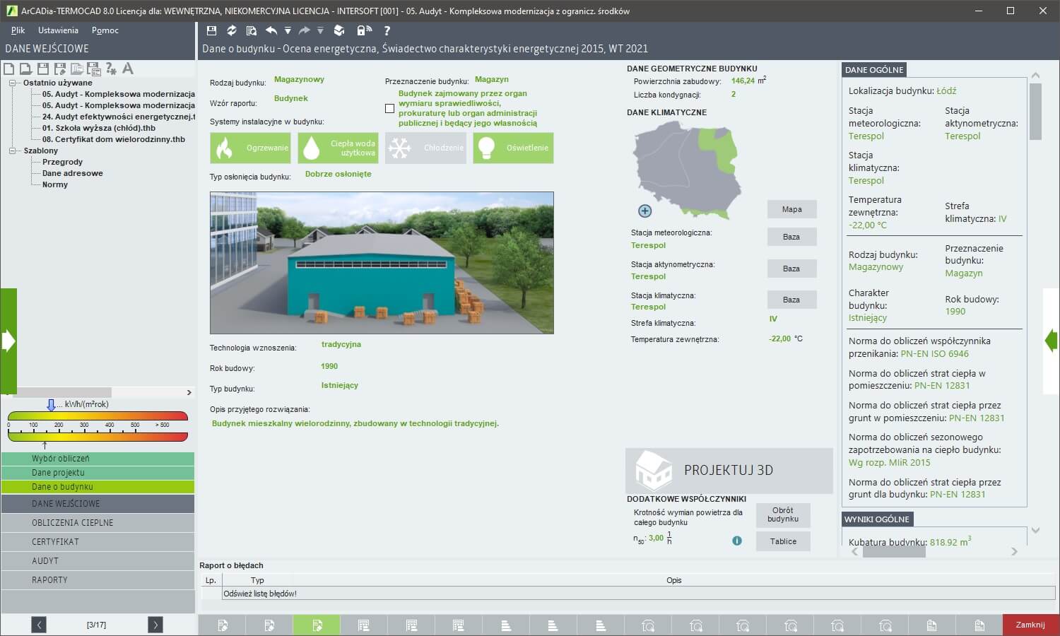 Ocena energetyczna - licencja roczna | INTERsoft program CAD