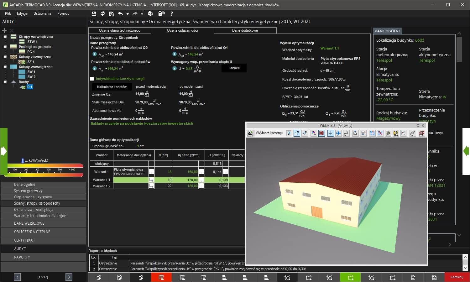 Ocena energetyczna | INTERsoft program CAD