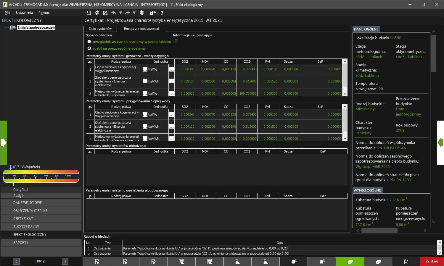 Ocena energetyczna - licencja roczna | INTERsoft program CAD