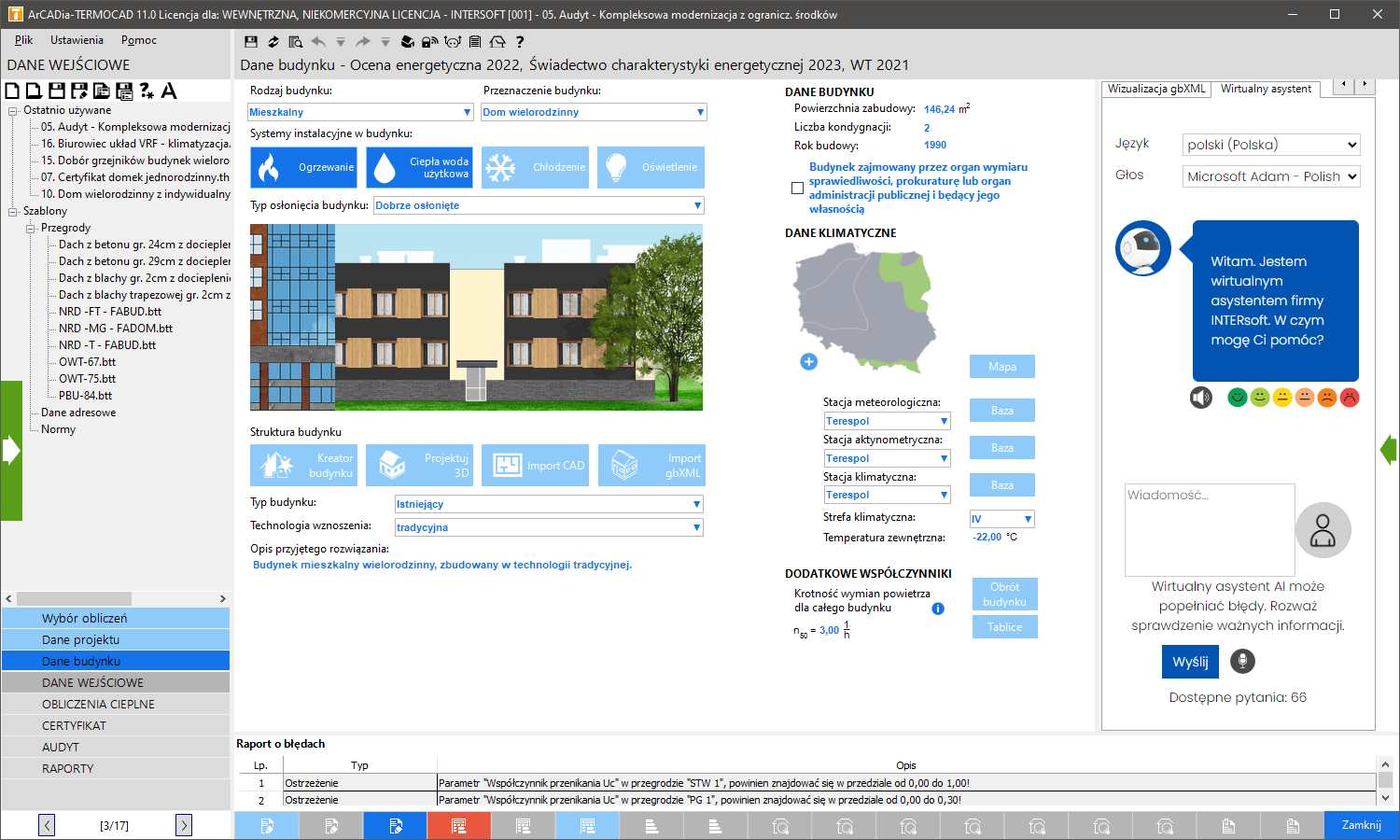 Ocena energetyczna | INTERsoft program CAD