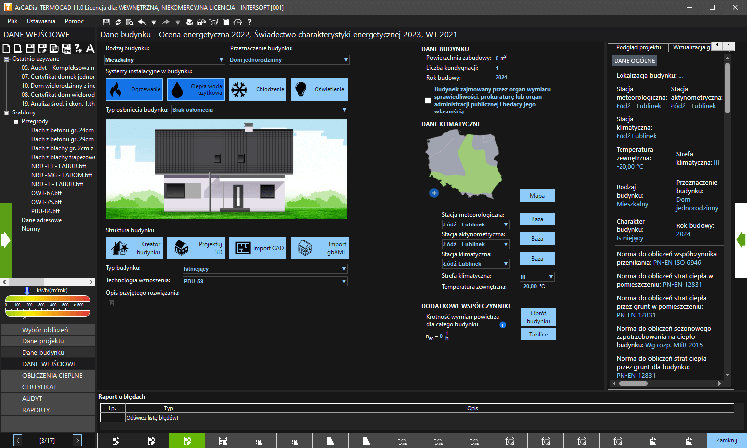 Ocena energetyczna - licencja roczna | INTERsoft program CAD