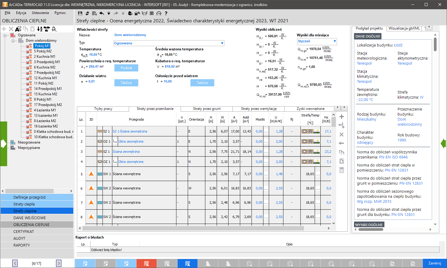 Ocena energetyczna | INTERsoft program CAD