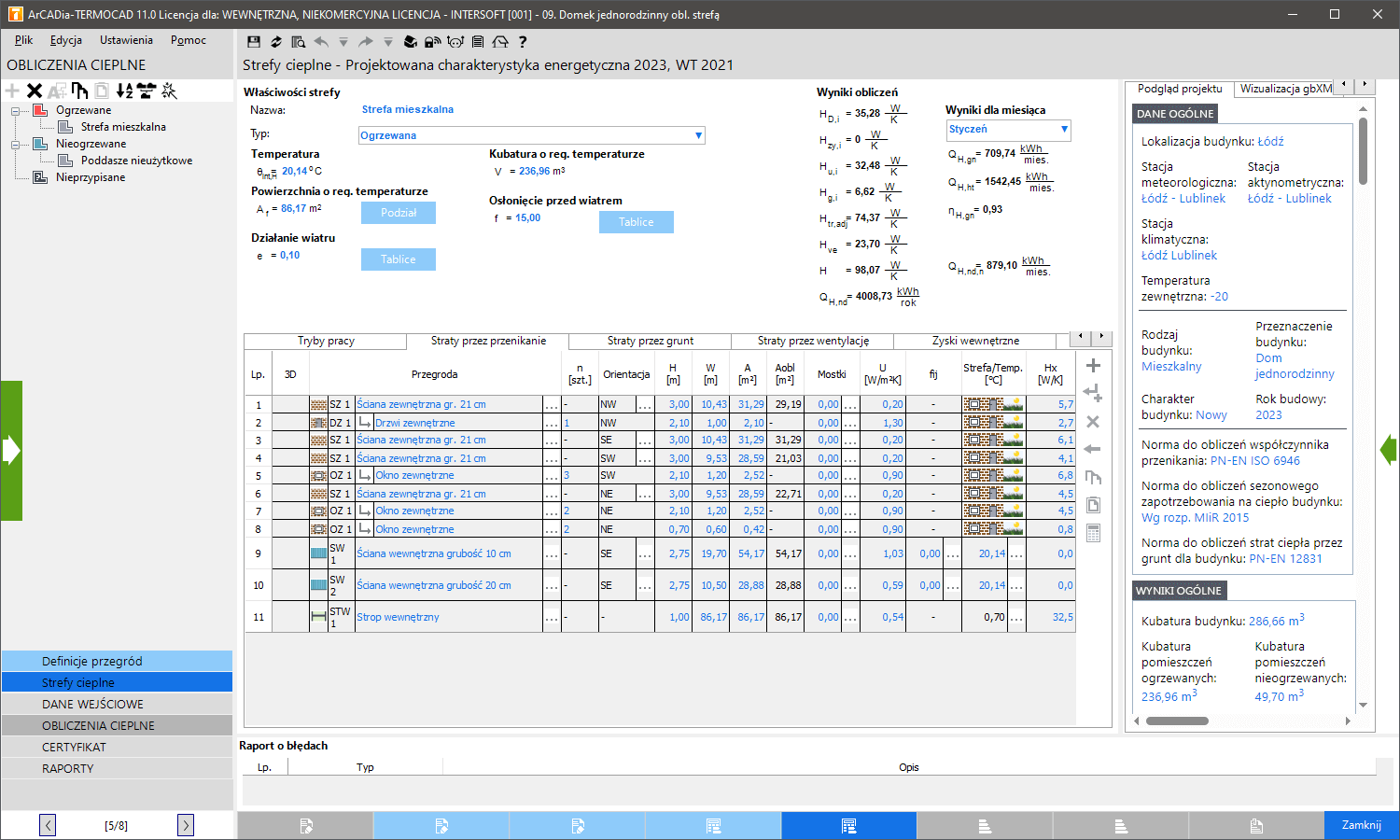 ArCADia-TERMOCAD PCHE 11 | INTERsoft program CAD