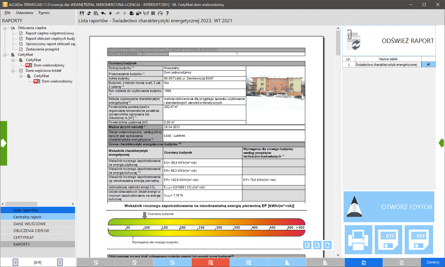 ArCADia-TERMOCAD CHE 11 | INTERsoft program CAD