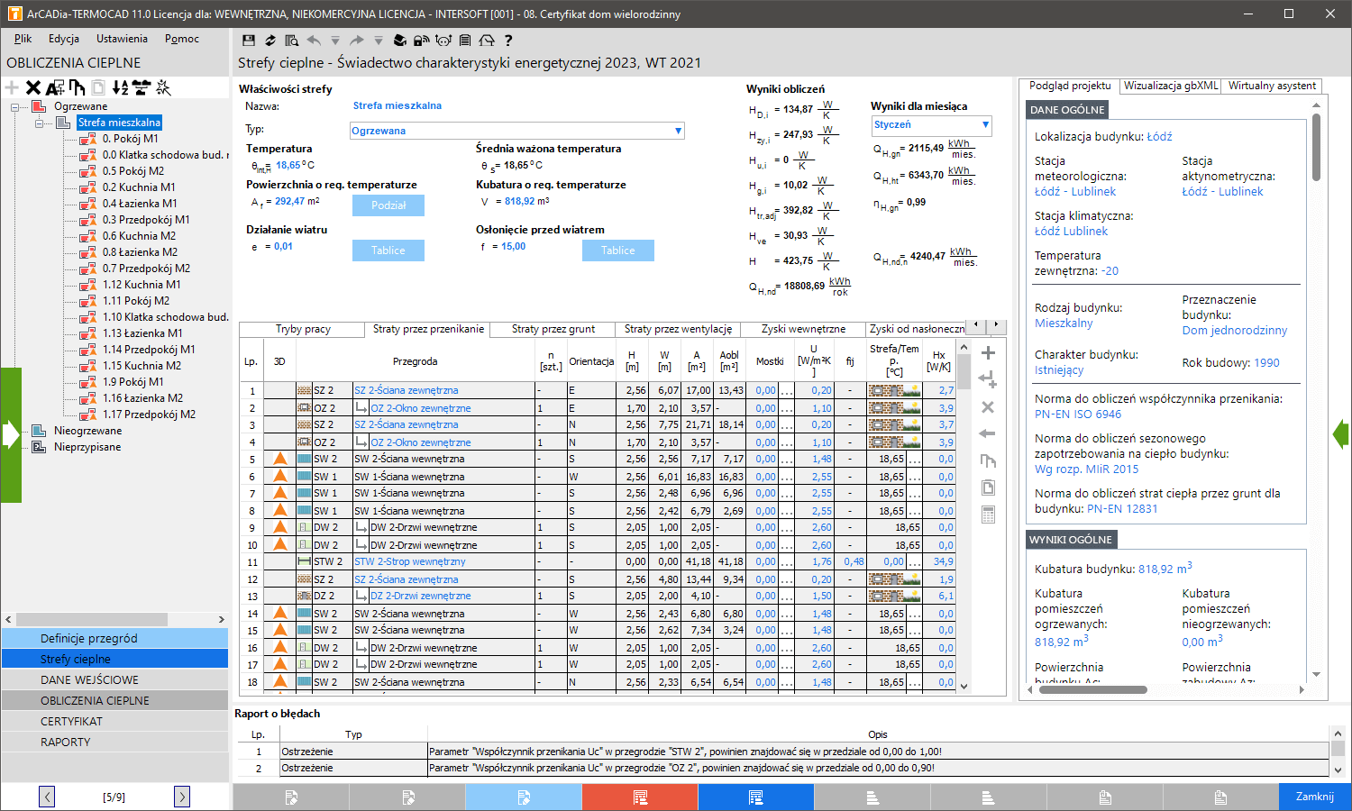 ArCADia-TERMOCAD CHE 11 | INTERsoft program CAD
