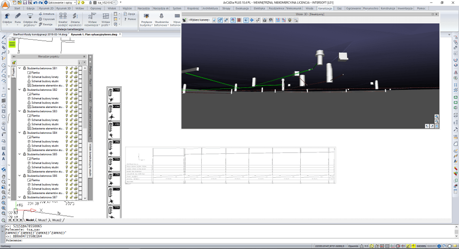 ArCADia-SIECI KANALIZACYJNE 2 | INTERsoft program CAD