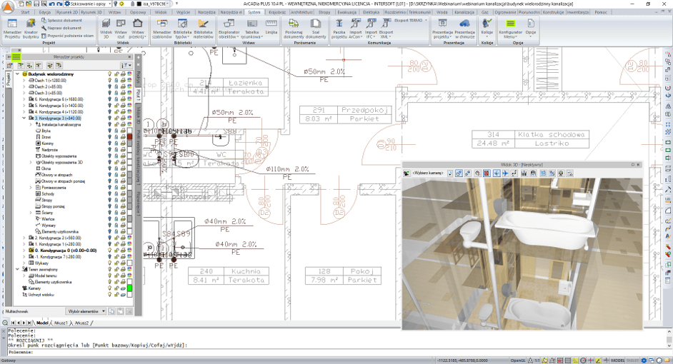 INTERsoft ArCADia WOD-KAN  | INTERsoft program CAD