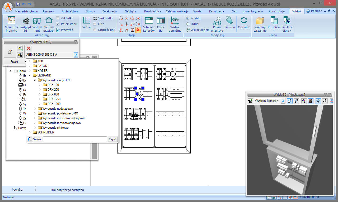 Aktualizacja do ArCADia-TABLICE ROZDZIELCZE 2 | INTERsoft program CAD
