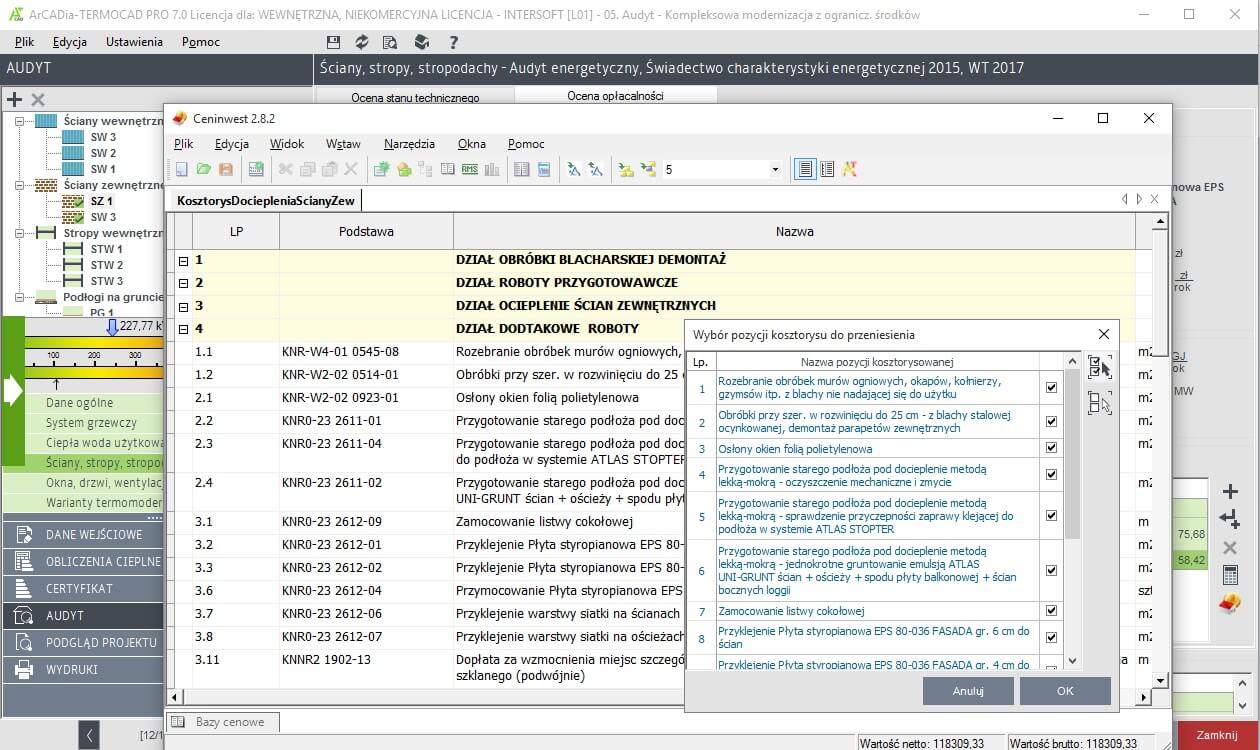 Aktualizacja do Ceninwest 2 | INTERsoft program CAD