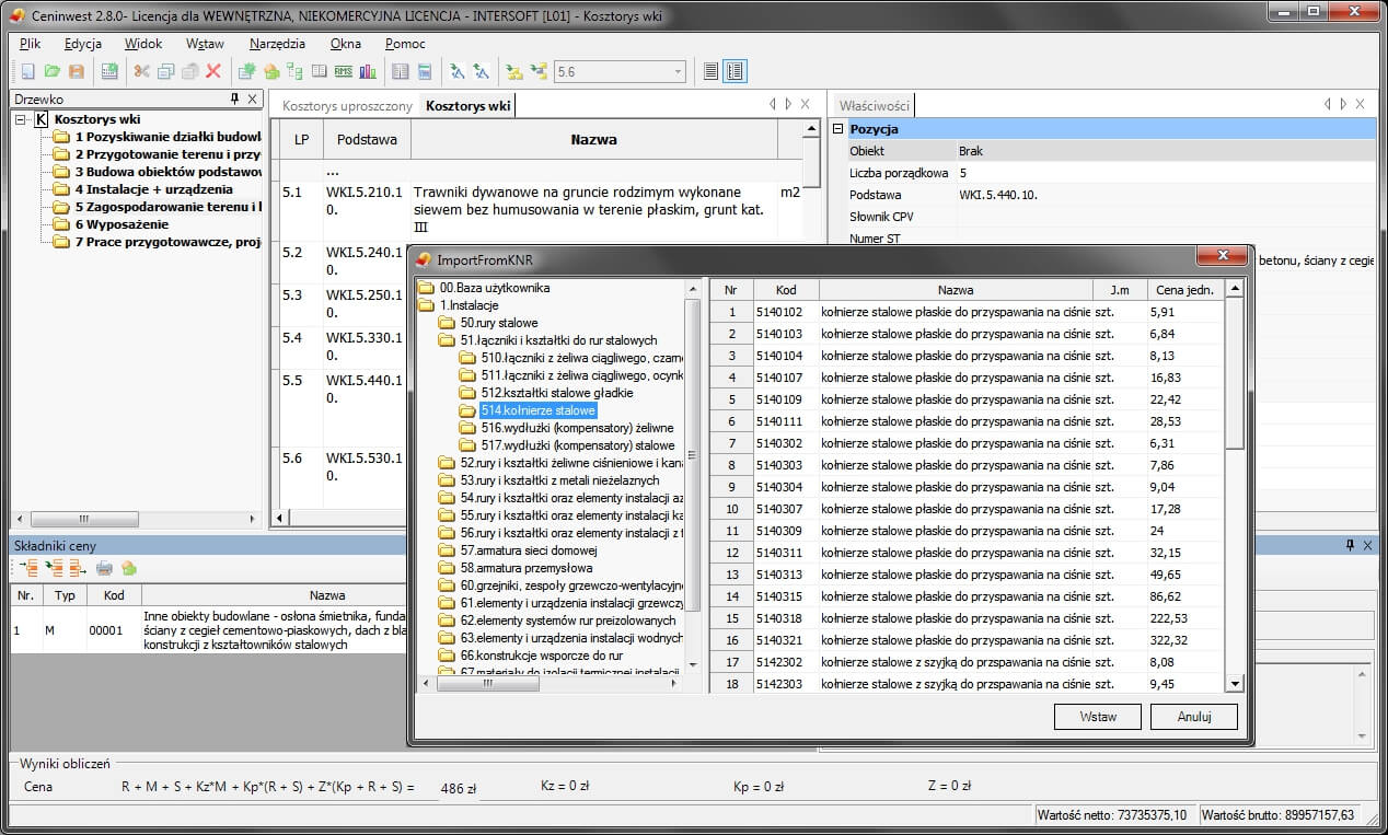 Ceninwest 2 | INTERsoft program CAD