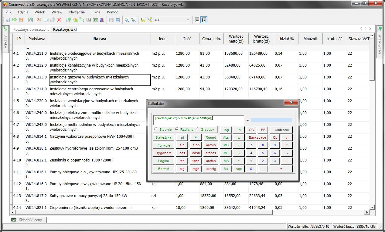 Ceninwest 2 | INTERsoft program CAD