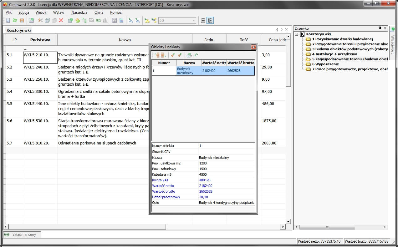 Ceninwest 2 | INTERsoft program CAD