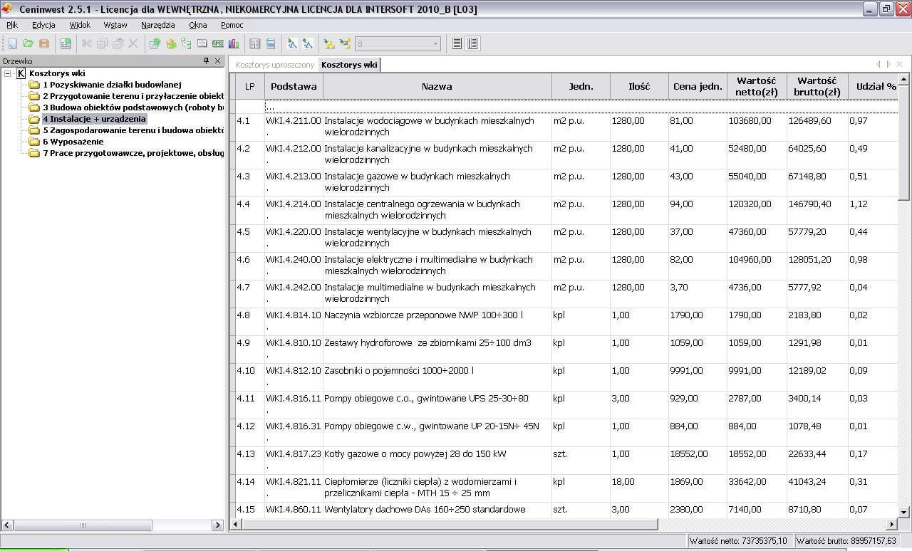 Aktualizacja do Ceninwest 2 | INTERsoft program CAD