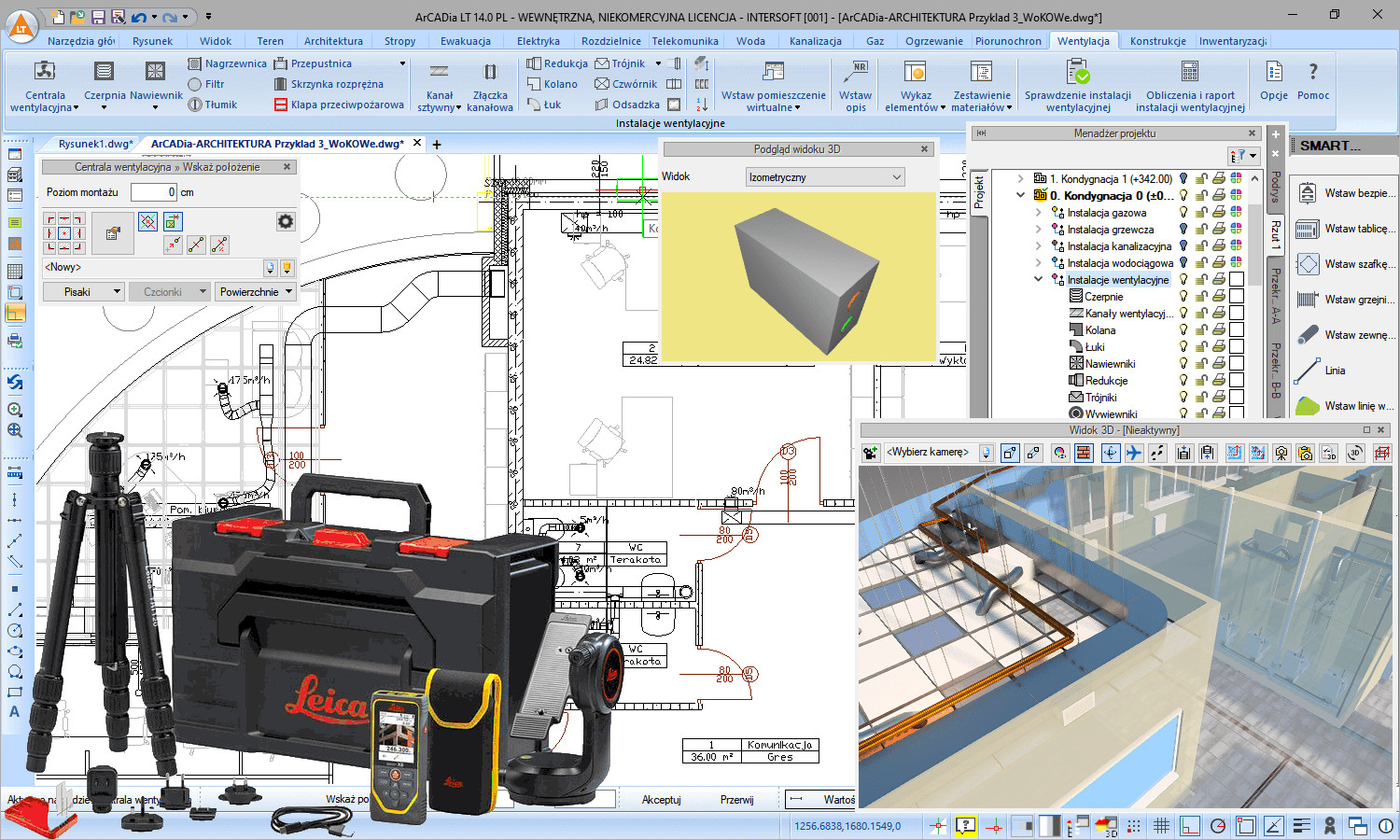 Pakiet Leica DISTO™ X6 zestaw P2P  + ArCADia BIM LT 15 + ArCADia-INWENTARYZATOR 15 | INTERsoft program CAD
