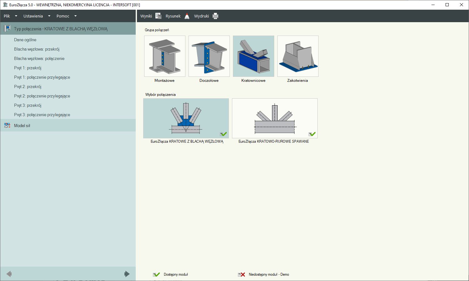 EuroZcza KRATOWE Z BLACH WZOW + DXF 2.0 | INTERsoft program CAD