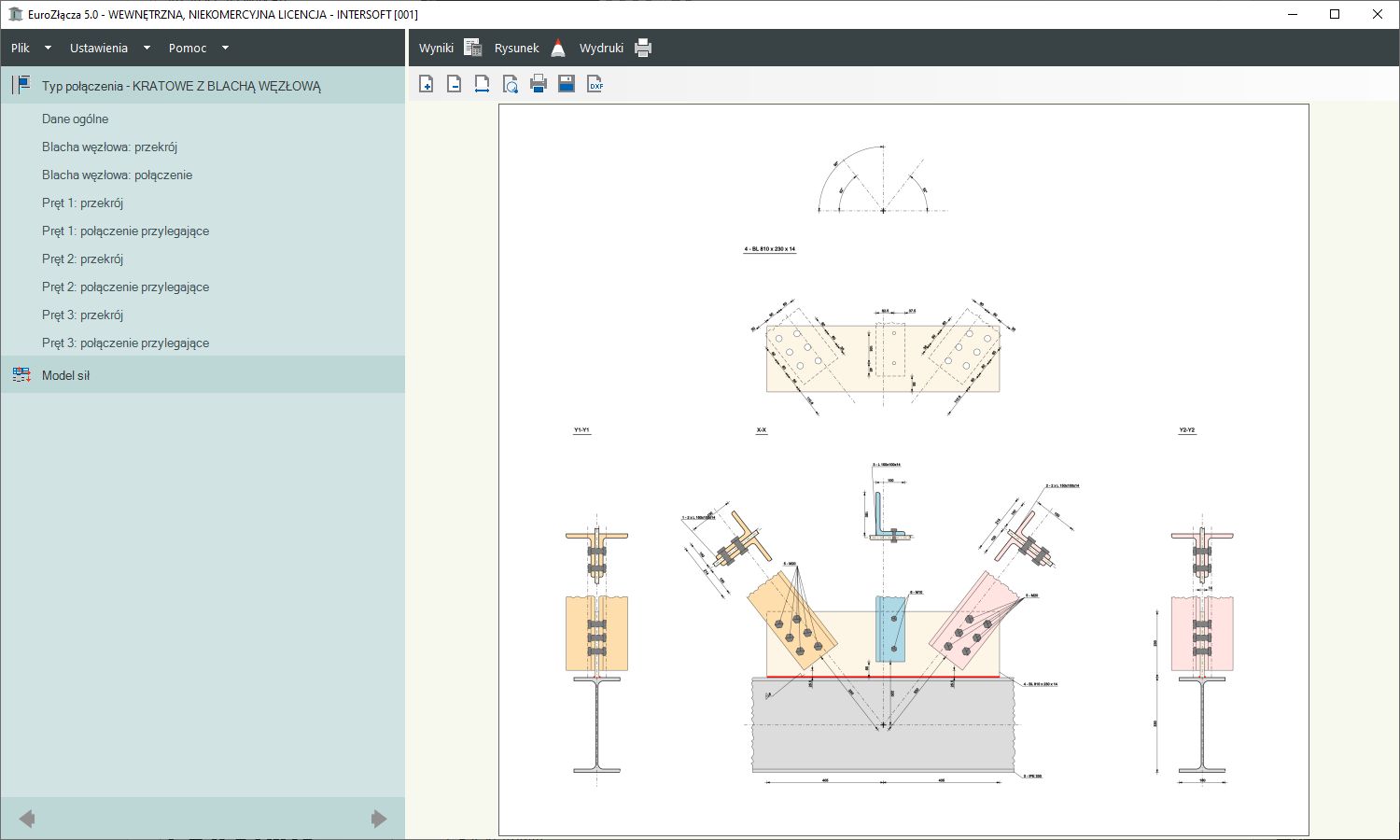 EuroZcza KRATOWE Z BLACH WZOW + DXF 2.0 | INTERsoft program CAD