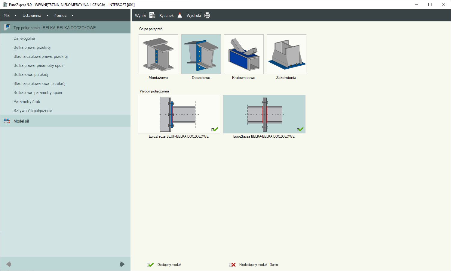 EuroZcza BELKA-BELKA DOCZOOWE + DXF 2.0 - licencja roczna | INTERsoft program CAD