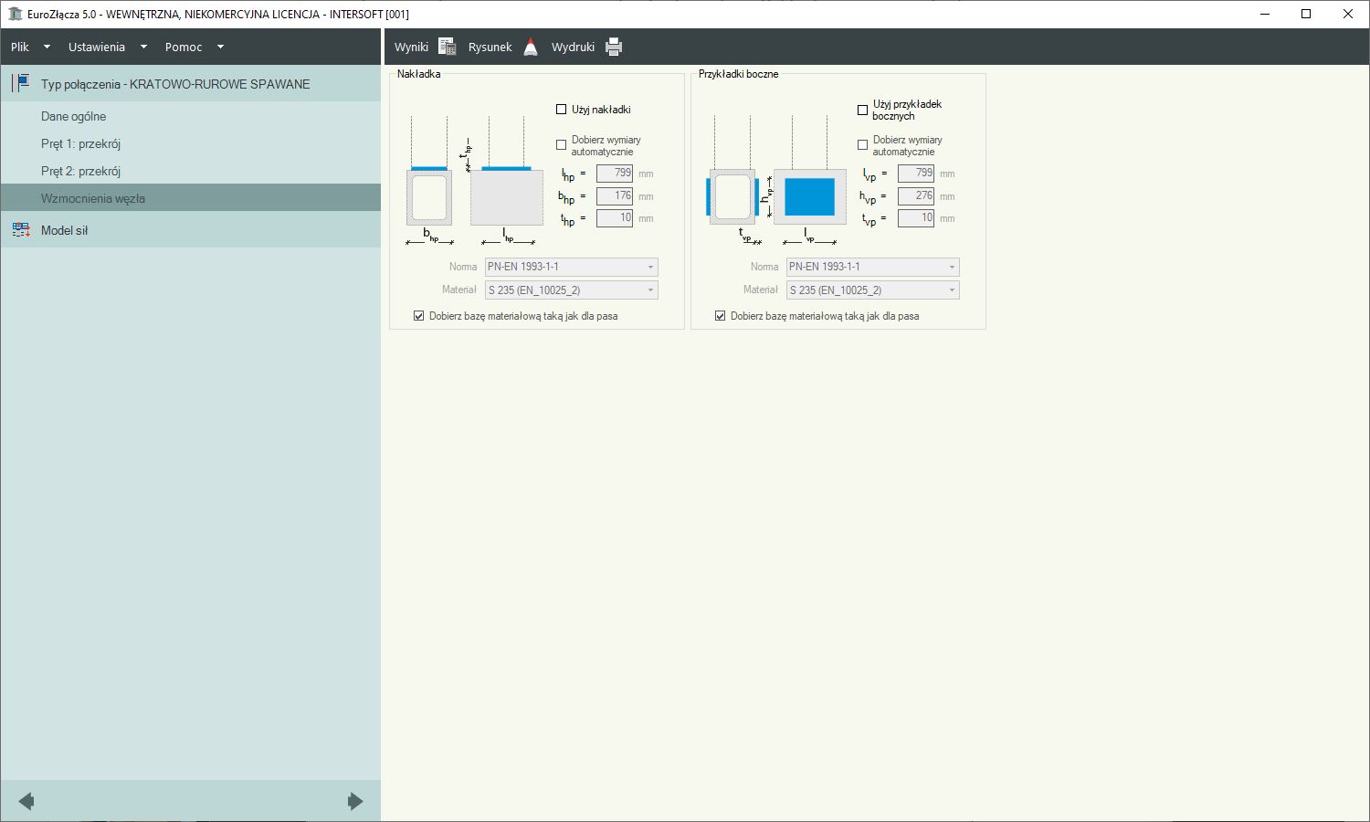 EuroZłącza KRATOWO-RUROWE SPAWANE + DXF 2.0 | INTERsoft program CAD