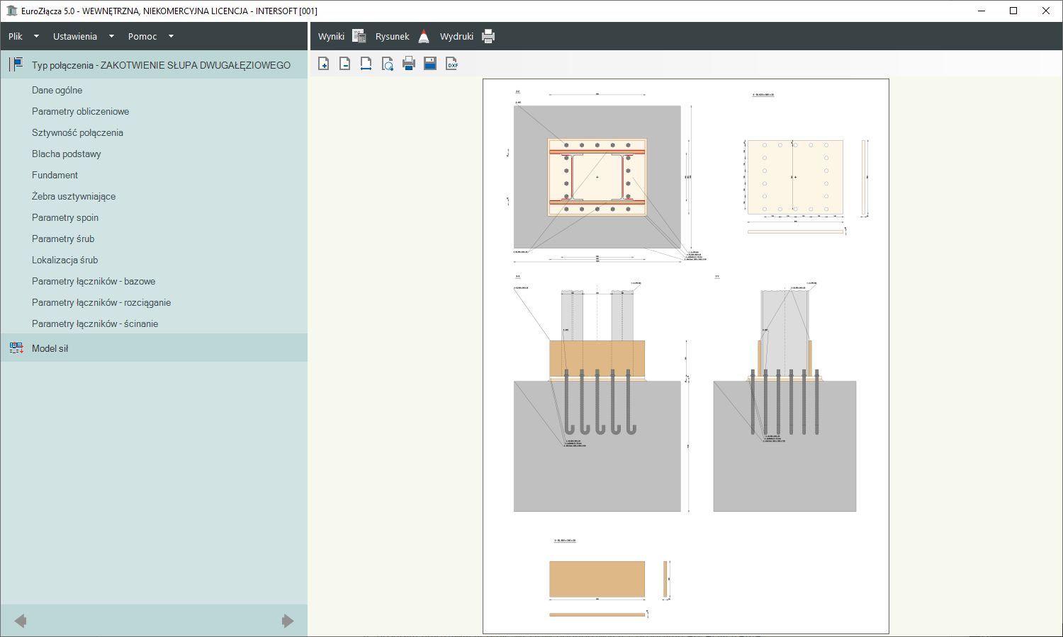 EuroZcza ZAKOTWIENIE SUPA DWUGAZIOWEGO + DXF 3.0 | INTERsoft program CAD