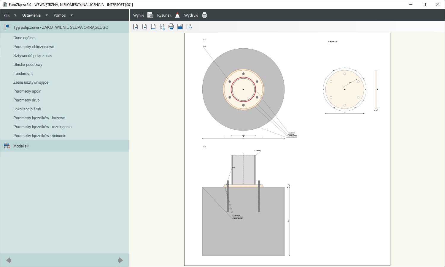 EuroZcza ZAKOTWIENIE SUPA OKRGEGO + DXF 3.0 - licencja roczna | INTERsoft program CAD