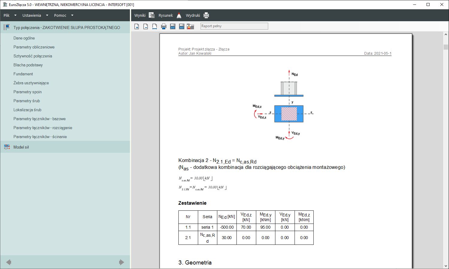 EuroZcza ZAKOTWIENIE SUPA PROSTOKTNEGO + DXF 3.0 | INTERsoft program CAD