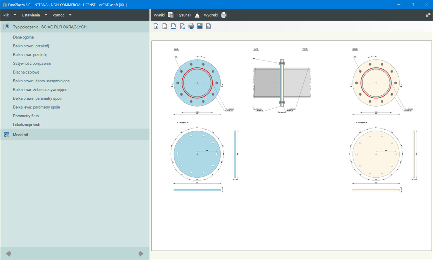 EuroZcza CIG RUR OKRGYCH + DXF - licencja roczna | INTERsoft program CAD