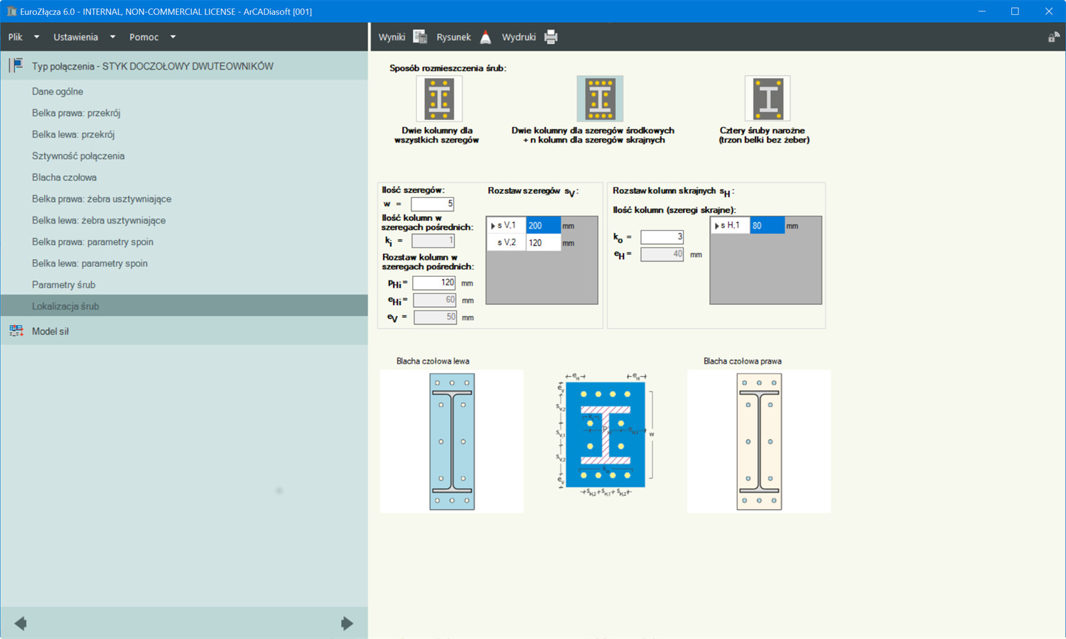 EuroZcza STYK DOCZOOWY DWUTEOWNIKW + DXF - licencja roczna | INTERsoft program CAD