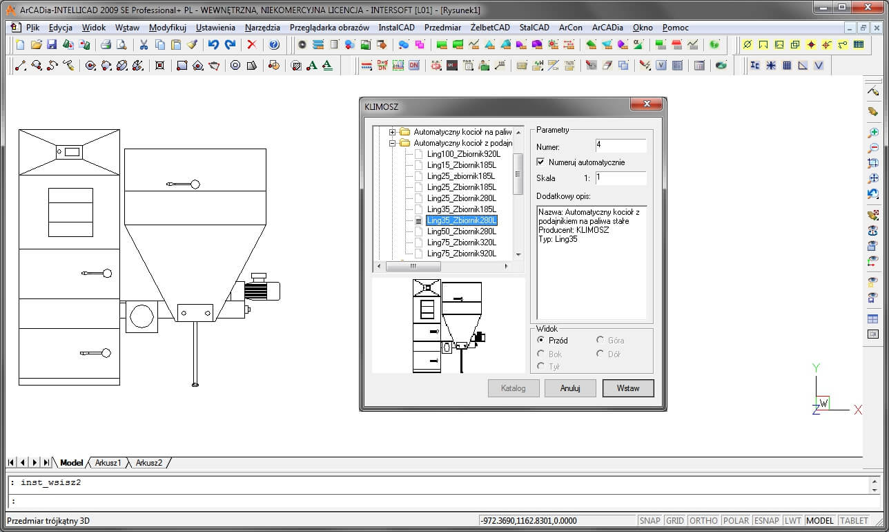 InstalCAD 2 – nakadka dla INTERsoft-INTELLICAD 2019 | INTERsoft program CAD