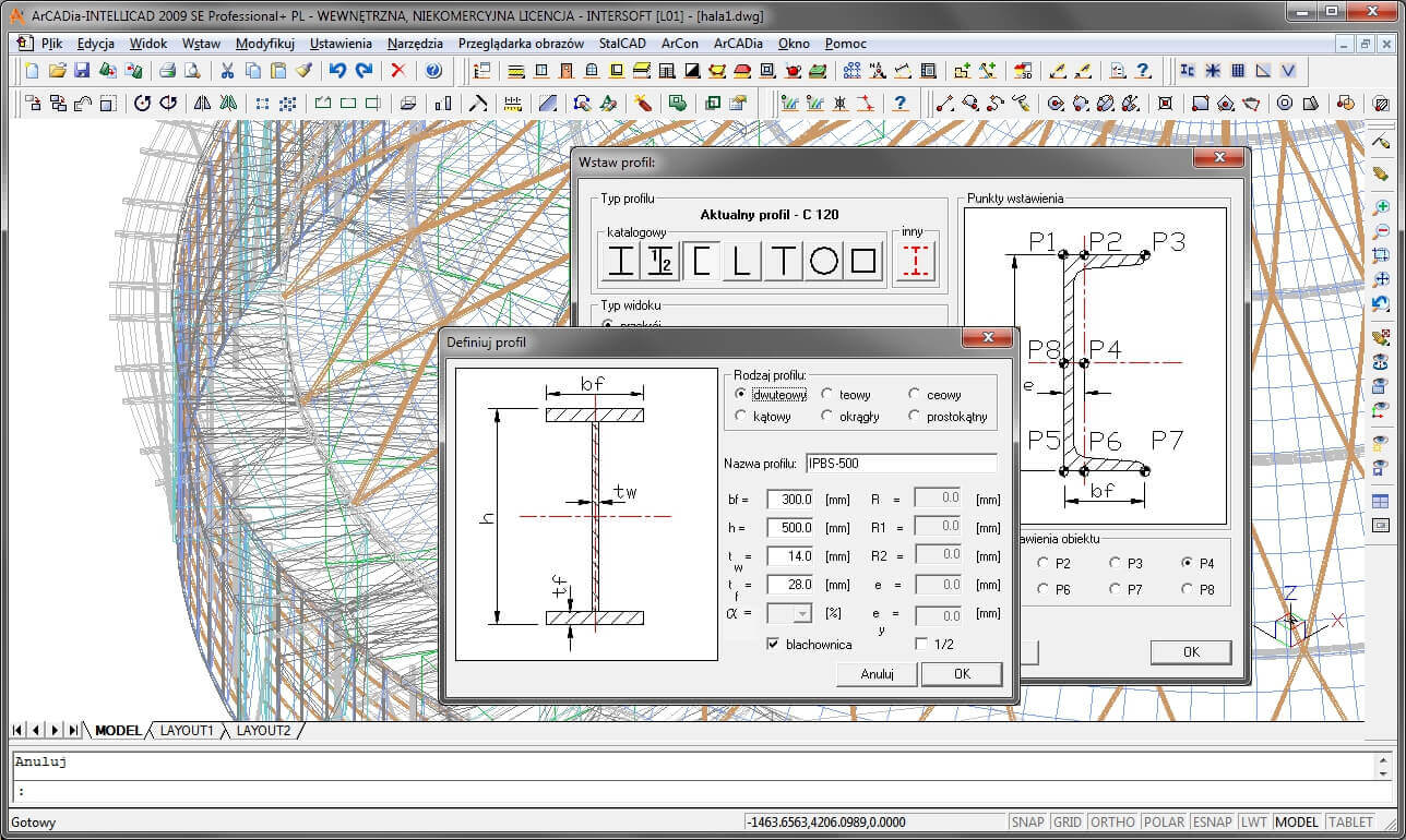 StalCAD – nakadka dla INTERsoft-INTELLICAD 2019 | INTERsoft program CAD